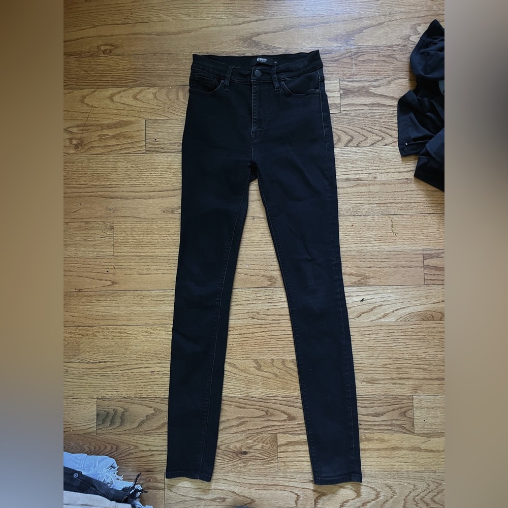 Hudson Jeans Barbara Super Skinny Jeans in black